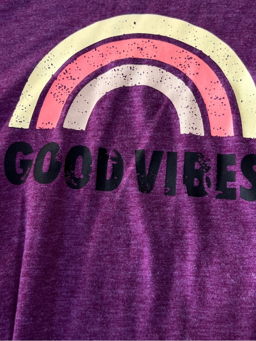 Good Vibes Long Sleeve Tee - Burgundy - Picture 3 of 7